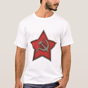 Camiseta Comunista soviético do martelo e da foice da