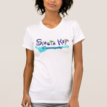 Camiseta comunitária Siesta Key para mulheres