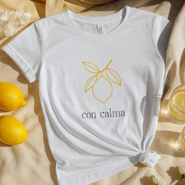 Camiseta Con Calma - Estética Italiana Com Limão | Boho Sum