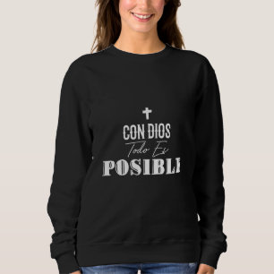 Camiseta Con Dios Todo Es Possível - Christian Jesus Faith 