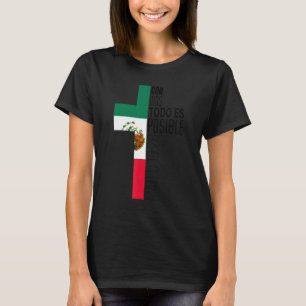 Camiseta Con Dios Todo Es Possível Espanhol Cristão Espanho