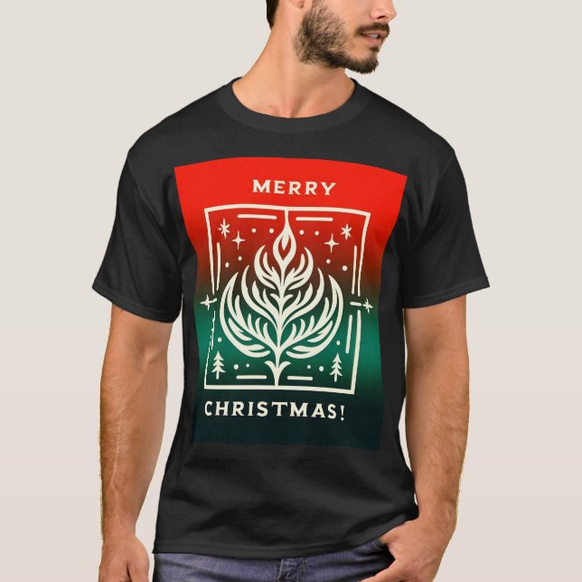 Camiseta Con Diseño De Feliz Navidad (Frente)