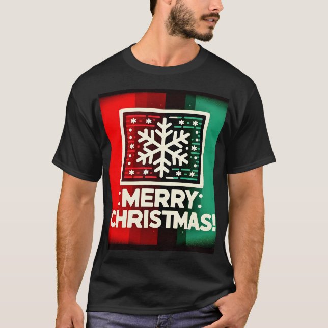 Camiseta Con Diseño De Feliz Navidad (Frente)