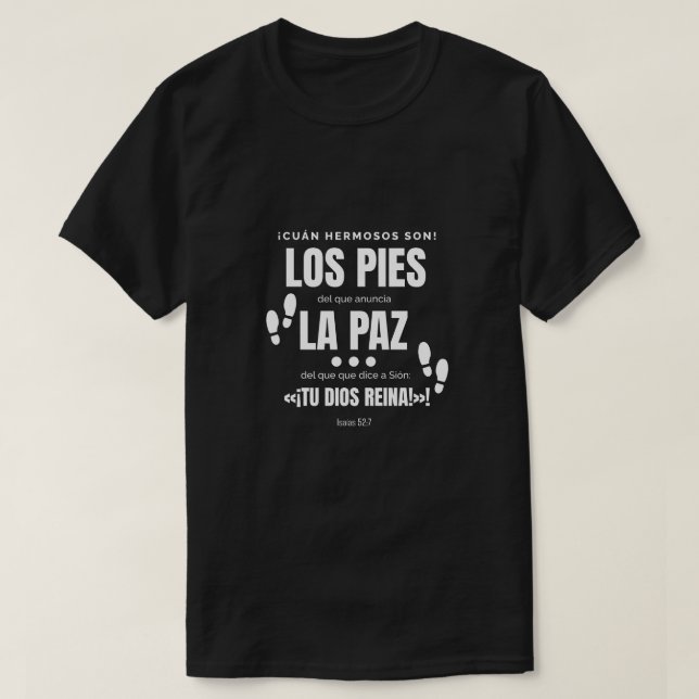 Camiseta con mensaje de luz, negra,bienaventurados (Frente do Design)