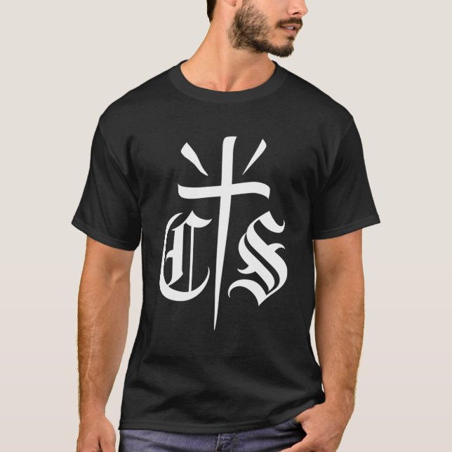Camiseta Con Safos Cholo Chicano Cross Pachuco (Frente)