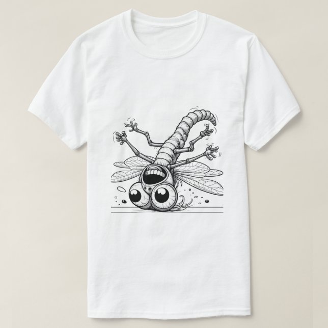 Camiseta Conceito Artístico de Design de Personagem de Dese (Frente do Design)