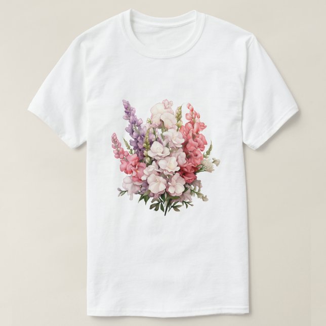 Camiseta Conceito Artístico Rosa de Buquê (Frente do Design)