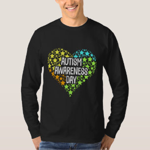 Camiseta Conceito Colorido do Dia da Consciência do Autismo