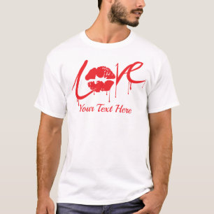Camiseta Conceito de Amor e Romance com Elementos de Coraçã