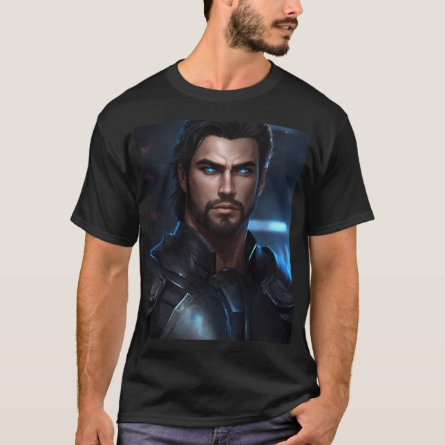 Camiseta conceito de arte de um homem bonito (Frente)