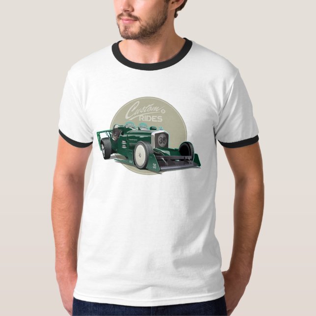 Camiseta Conceito de carro de retrocorrida personalizado (Frente)