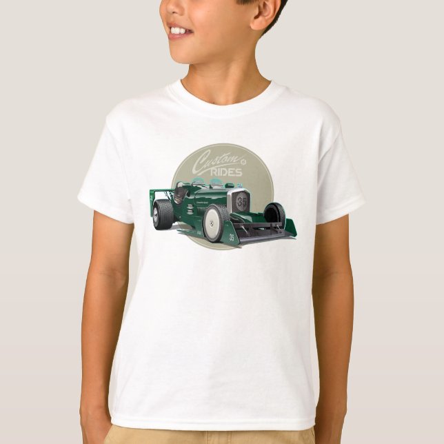 Camiseta Conceito de carro de retrocorrida personalizado (Frente)