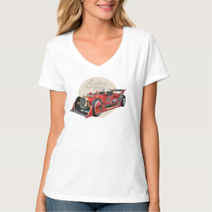 Camiseta Conceito de carro de retrocorrida personalizado