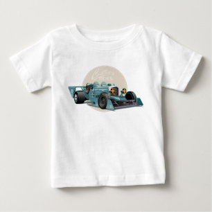 Camiseta Conceito de carro de retrocorrida personalizado