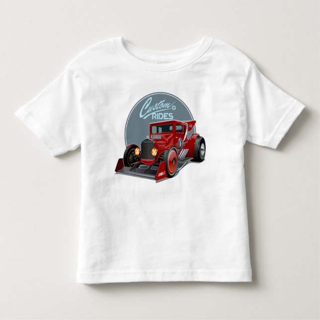 Camiseta Conceito de carro de retrocorrida personalizado (Frente)