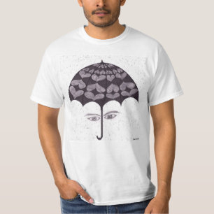 Camiseta Conceito de Desenho em Tons de Cinza de um Guarda-