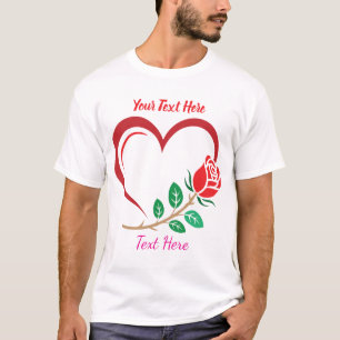 Camiseta Conceito de design de amor e romance com elementos