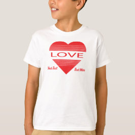 Camiseta Conceito de Design de Amor e Romance com Elementos