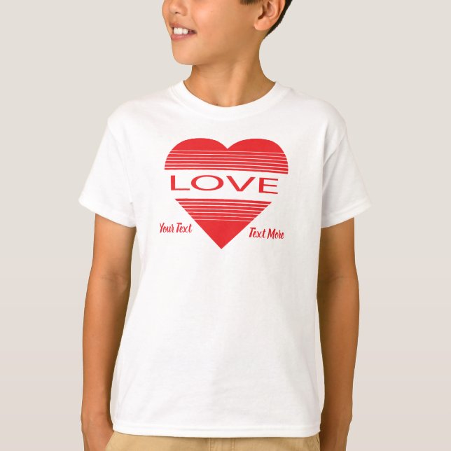 Camiseta Conceito de Design de Amor e Romance com Elementos (Frente)