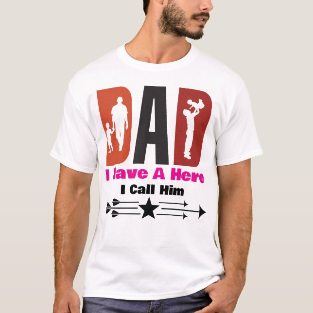 Camiseta Conceito de Design de Amor Paterno e Paternidade (Frente)