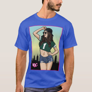 Camiseta Conceito de design de fã de esportes da cidade de