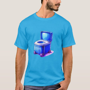 Camiseta Conceito de Design Funcional Limpo para Vaso Sanit