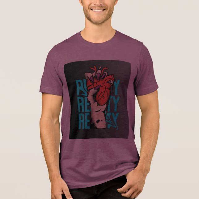 Camiseta Conceito de Mão Minimalista 'Realidade Atinge Dife (Frente)