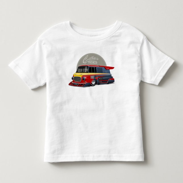 Camiseta Conceito de van de retrocorrida personalizado (Frente)