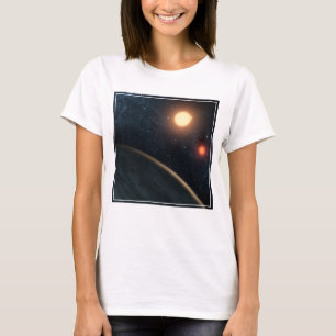 Camiseta Conceito do artista Ilustrando Kepler-16b.