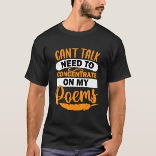 Camiseta Concentrar-Se No Leitor De Poetas Do Poeta Poeta D