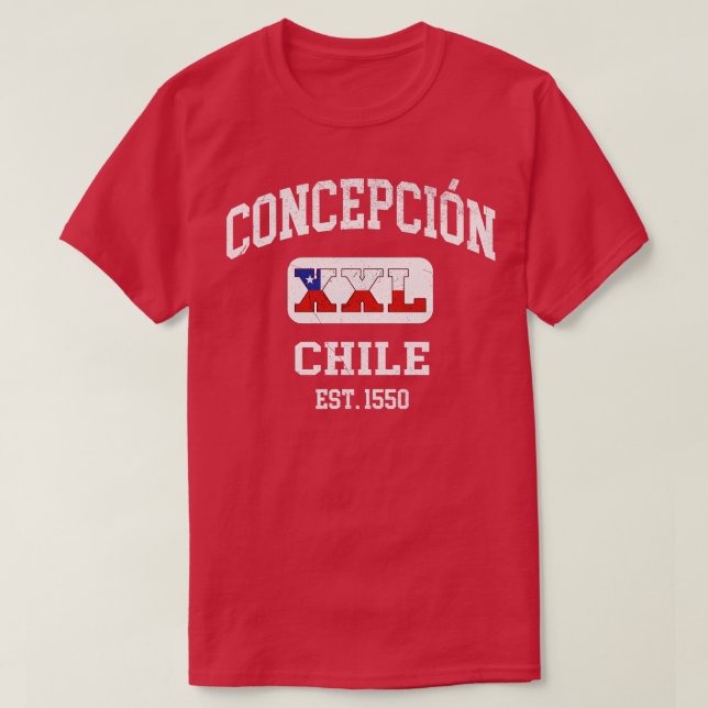 Camiseta Concepção Chile XXL design atlético 1 (Frente do Design)