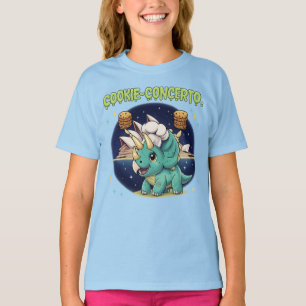 Camiseta Concerto de Biscoitos Triceratopo Fofo Chef no Op