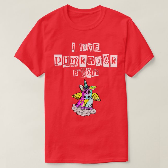 Camiseta Concerto de Metal Rock Punk Festival Unicórnio  7 (Frente do Design)