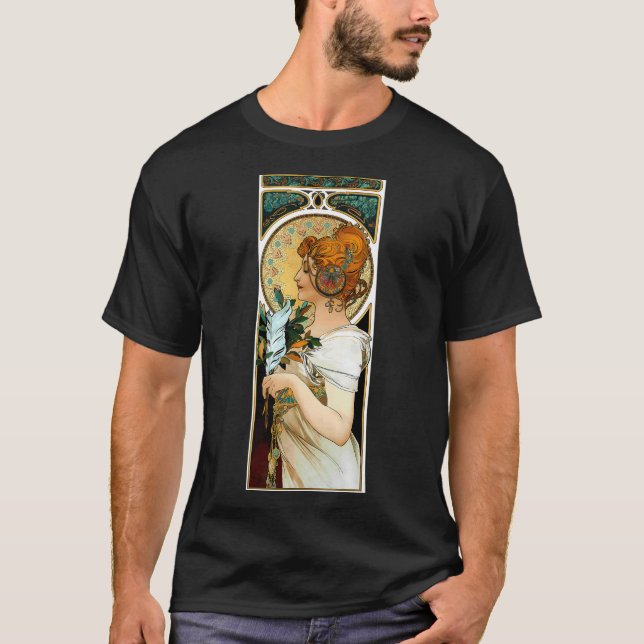 Camiseta Concessionários de Carruagens -Alphonse Mucha -Art (Frente)