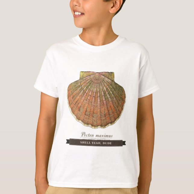 Camiseta Concha Divertida para Crianças "Concha, Sim, Cara" (Frente)