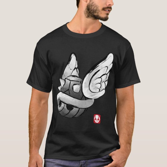 Camiseta Concha espinhosa sumi e engraçado (Frente)