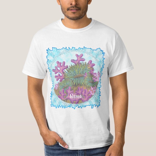 Camiseta Conchas de Coral do Mar Nebuloso  (Frente)