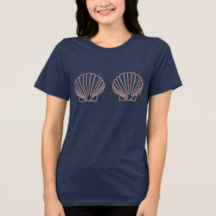 Camiseta Conchas de Molusco Desenhadas à Mão