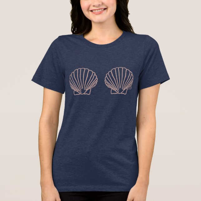 Camiseta Conchas de Molusco Desenhadas à Mão (Frente)