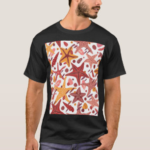Camiseta Conchas de Starfish: Padrão do Mar Escandinavo
