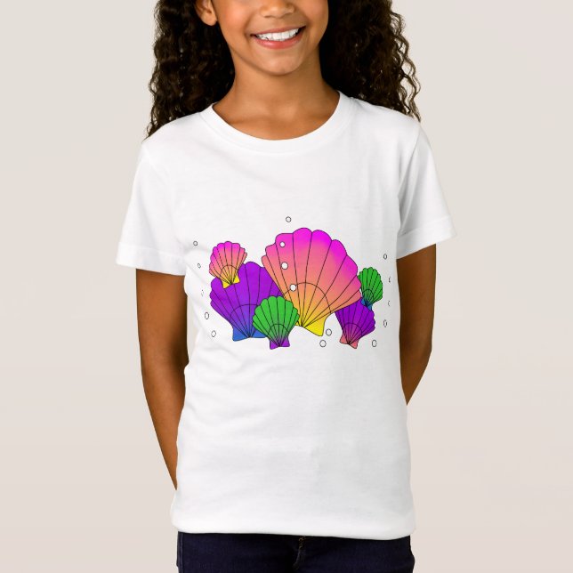 Camiseta Conchas do Mar do Caribe com Bolhas (Frente)