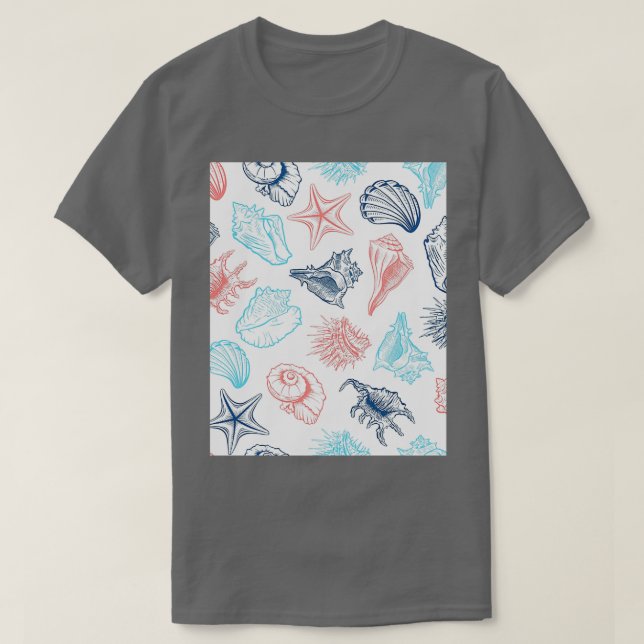 Camiseta Conchas marítimas Design Gráfico 1 (Frente do Design)
