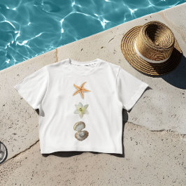 Camiseta Conchas marítimas, gráfico do mar