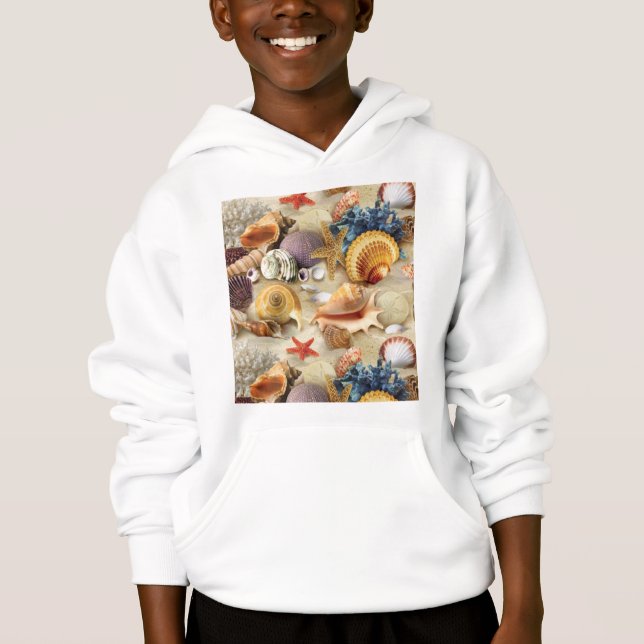Camiseta Conchas marítimas na praia (Frente)