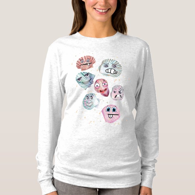 Camiseta conchas oceânicas (Frente)