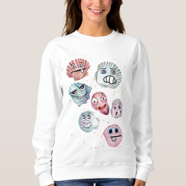 Camiseta conchas oceânicas (Frente)