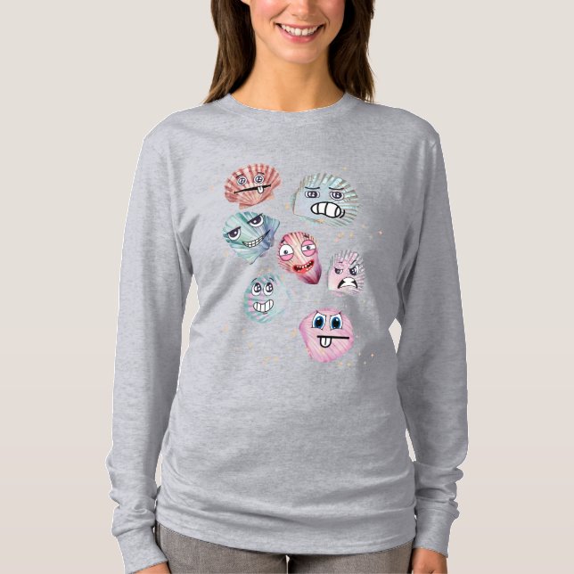 Camiseta conchas oceânicas (Frente)