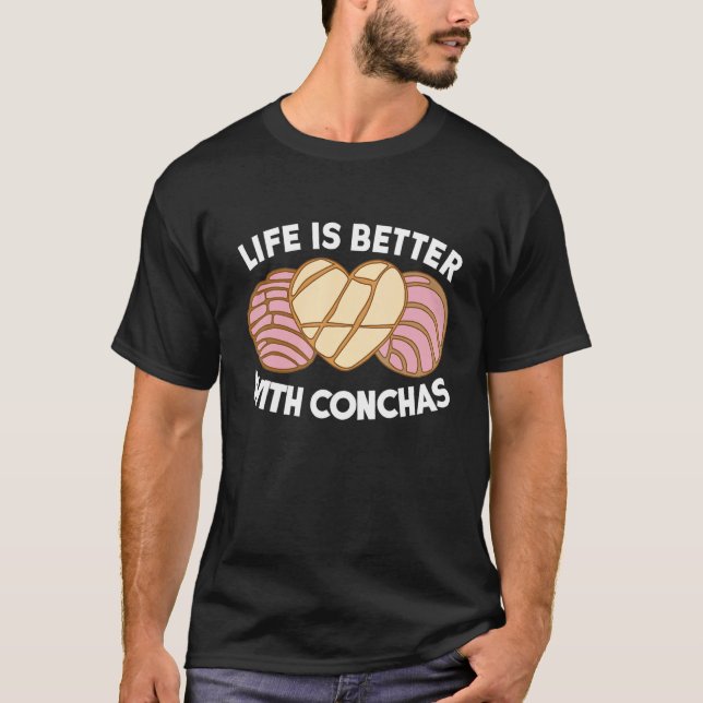 Camiseta Conchas Pan Dulce Latina Mujer Concha Mexicano Pas (Frente)