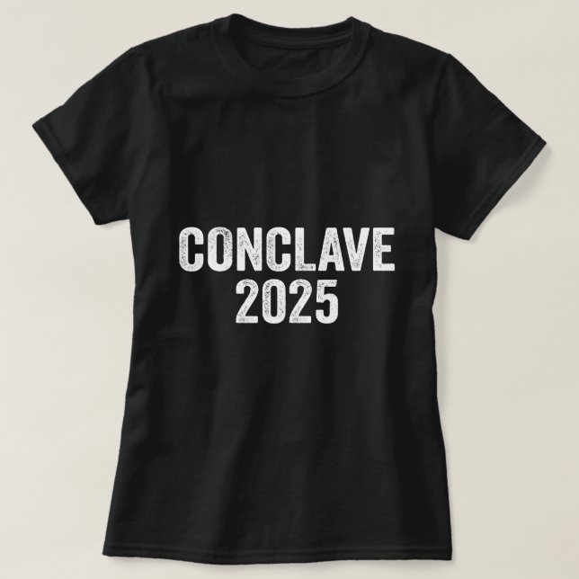 Camiseta Conclave 2025 - Design de Conclave Papal (Frente do Design)