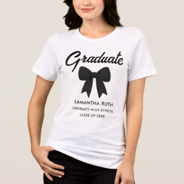 Camiseta Conclusão de Curso com Laço de Ginga Preto